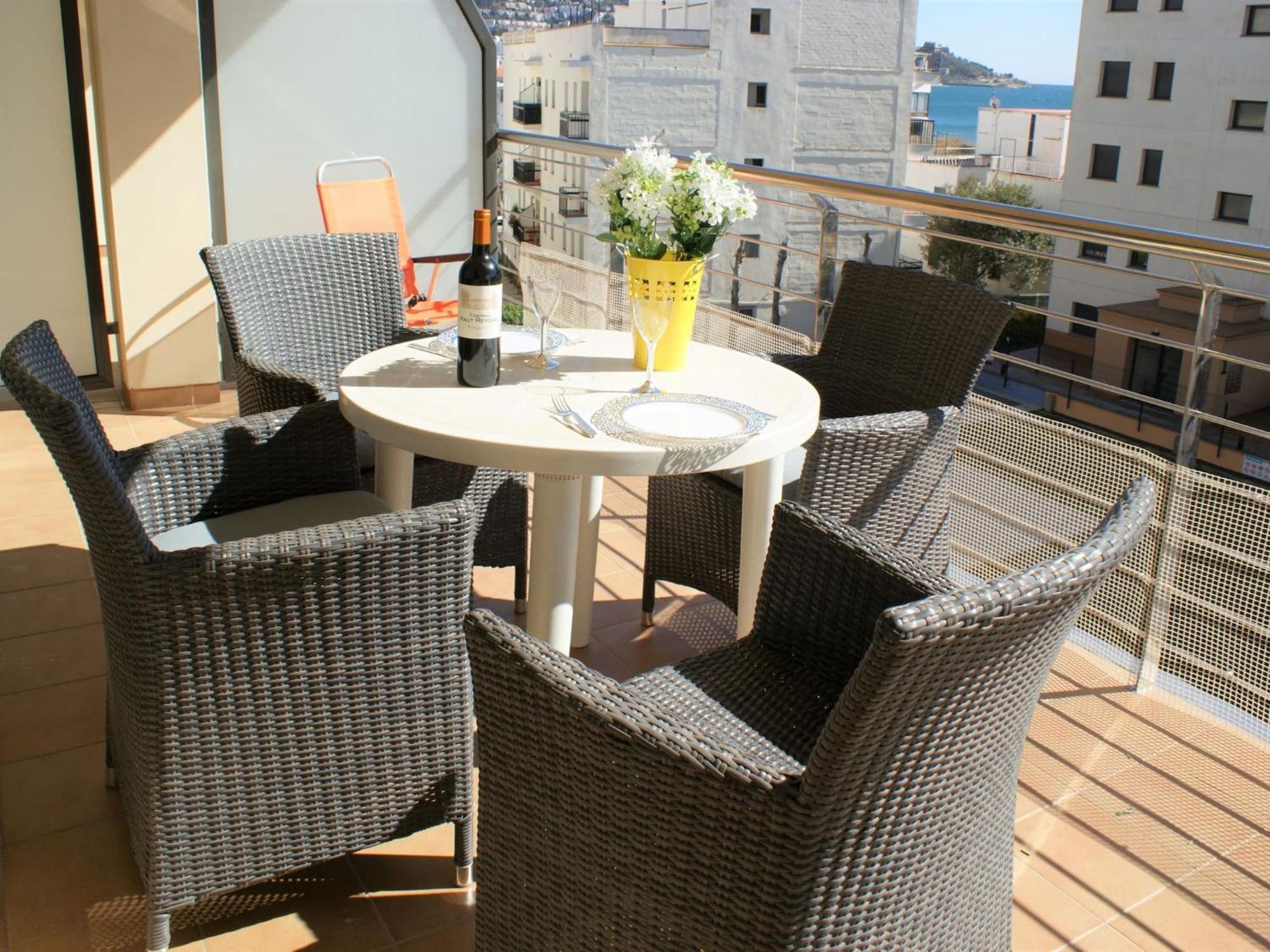 Apartamento En Roses A 2 Min De La Playa Con Vistas Al Mar Av-18 Girona Exterior foto